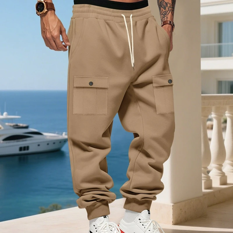 

Men's Work Pants Loose and Fashionable Ankle Binding Outdoor Hiking Camping Running Tourism Cycling Daily Men's Casual Pants