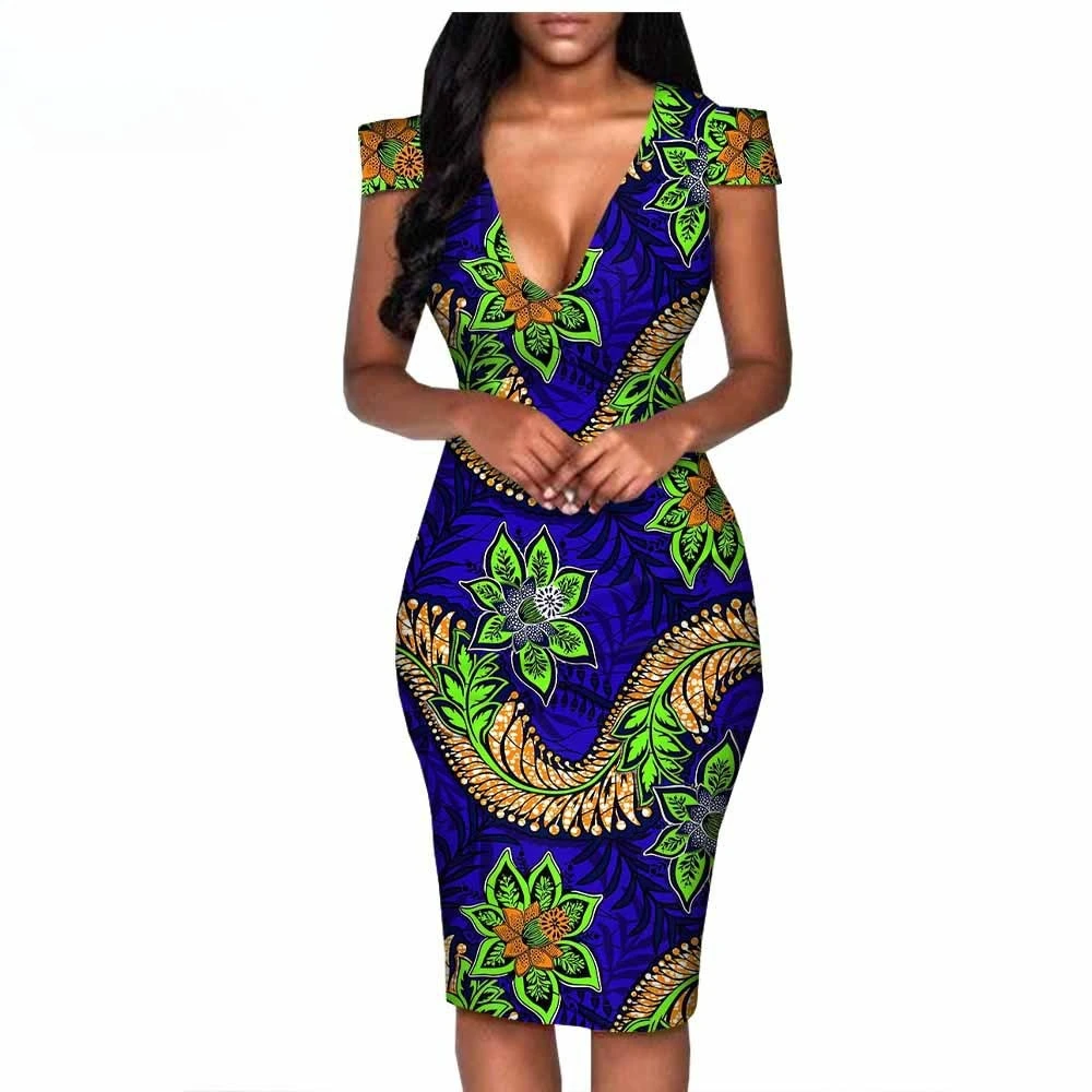 

Newly Launched, Highly Popular African Ethnic Print Batik All-cotton Large-sized Fashionable Women's Dress Women Clothing