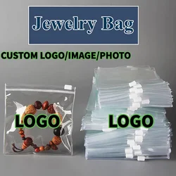 100PCS Thick PVC White Clear Ziplock Packaging Bag Resealable Anti-oxidation Jade Jewelry Earrings Bracelets Zipper Pouches