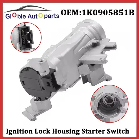 1K 0905851 B 점화 스타터 스위치 스티어링 잠금 장치 Audi A1 A3 Q2 Q3 좌석 Alhambra Ateca Leon VW 비틀 캐디 Mk3 Mk7 골프 Mk6