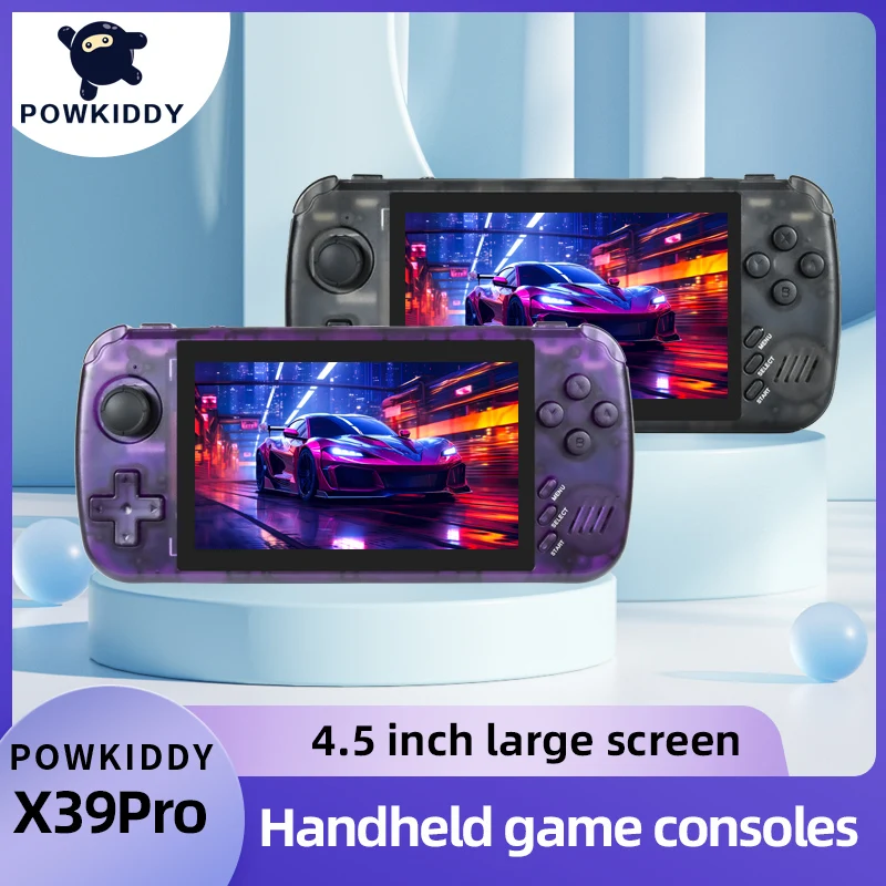 

POWKIDDY X39 Handheld Game Console 4.5 Inch HD Screen Retro Video Game Players Cheap Children's Gifts Support Two-Player Games