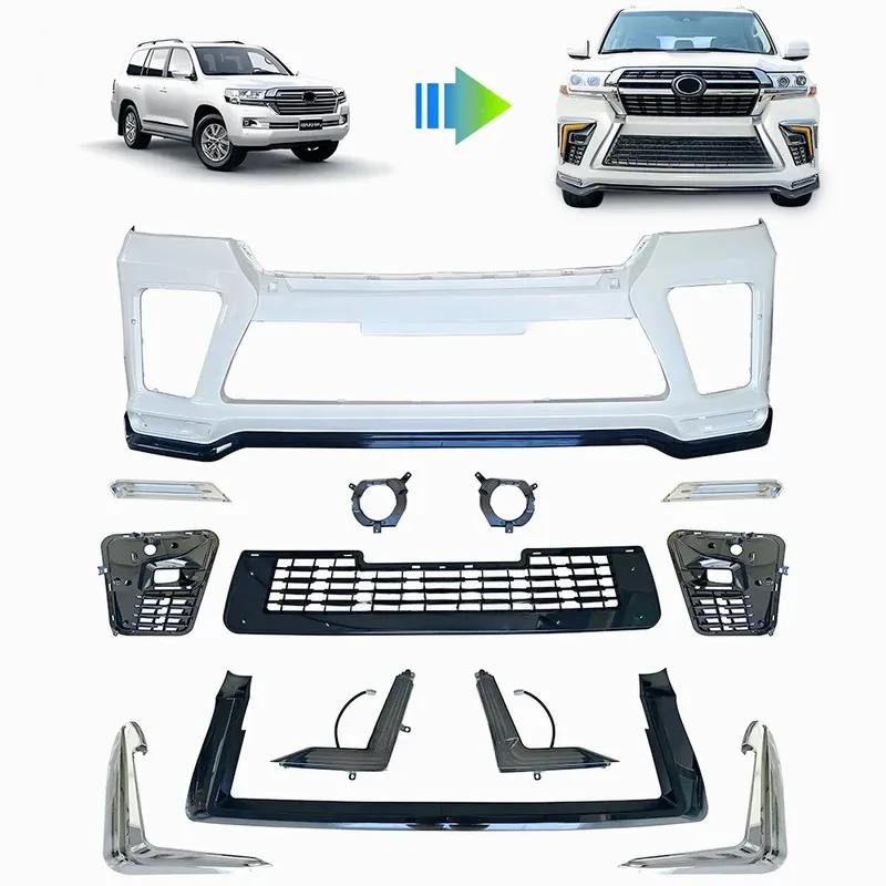 

Factory hot selling Upgrade Body Kit Facelift For Landcruiser 200 2016-2021 Front Bumper Grille Good Quality Car Accessories