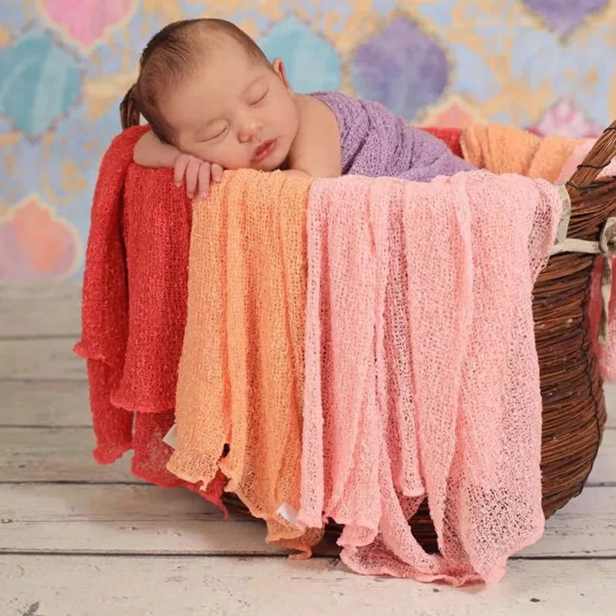 Swaddle Pure Cotton Elastic Wrap Girl Swaddles Newborn Photography Props Long Infant