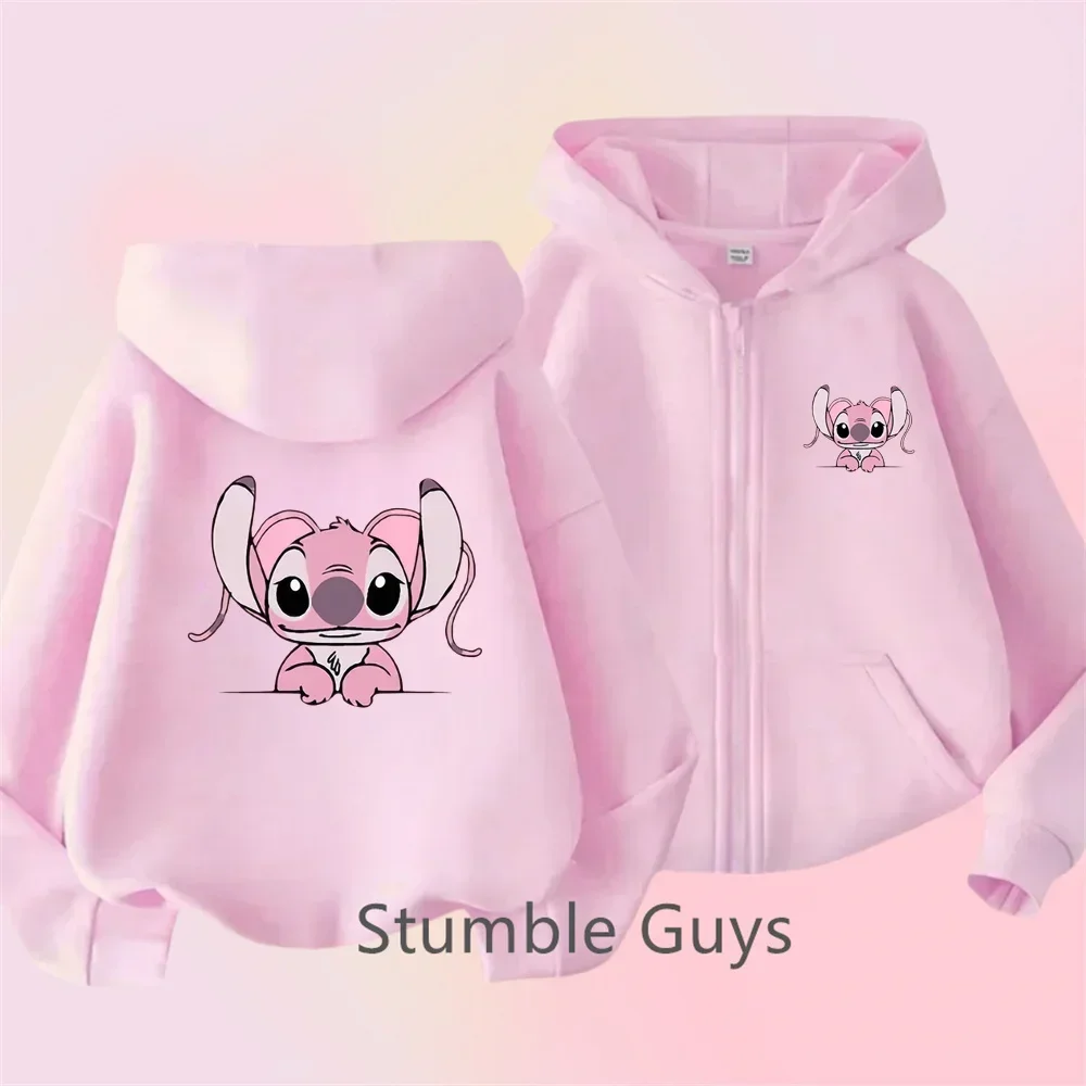 

Cute New Stitch Zipper Hoodie for Kids Clothing for Girls Clothing for Babies for Boys Casual Hoodie for Fall Disney