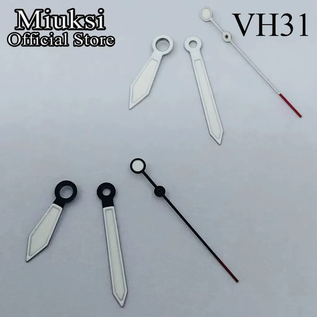 Miuksi VH31 Watch Hands Green Luminous White/Black Color Hands Fit VH31 Watches Movement Parts