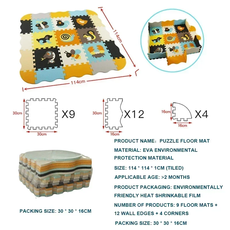 赤ちゃん,パズル,教育玩具,屋内プレイマット,寝室の床の装飾用のバフォームプレイマット