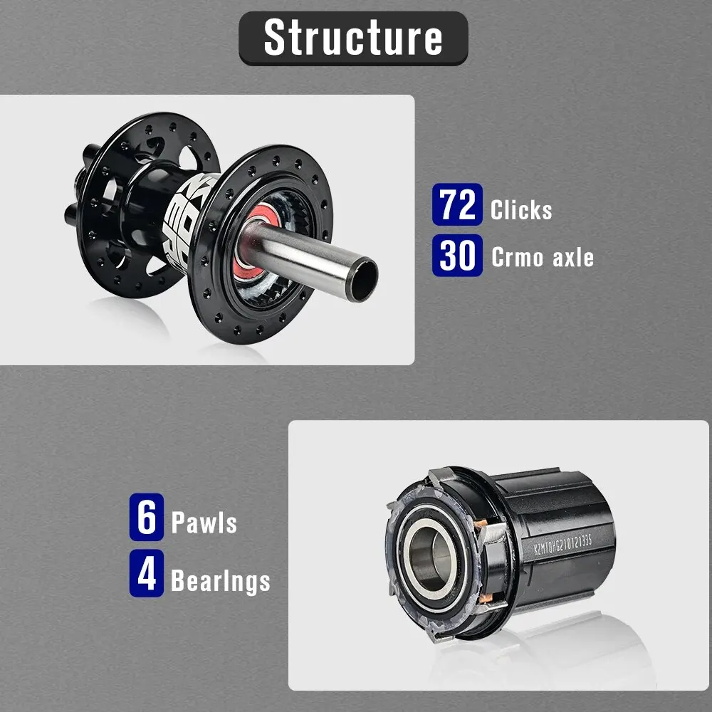 Koozer XM490PRO HG MTB Bicycle Hub 8 9 10 11 12S 28H 32H 36 Holes CRMO Steel Axle 100 135 QR 142 THRU 6 Bolts Bike Parts