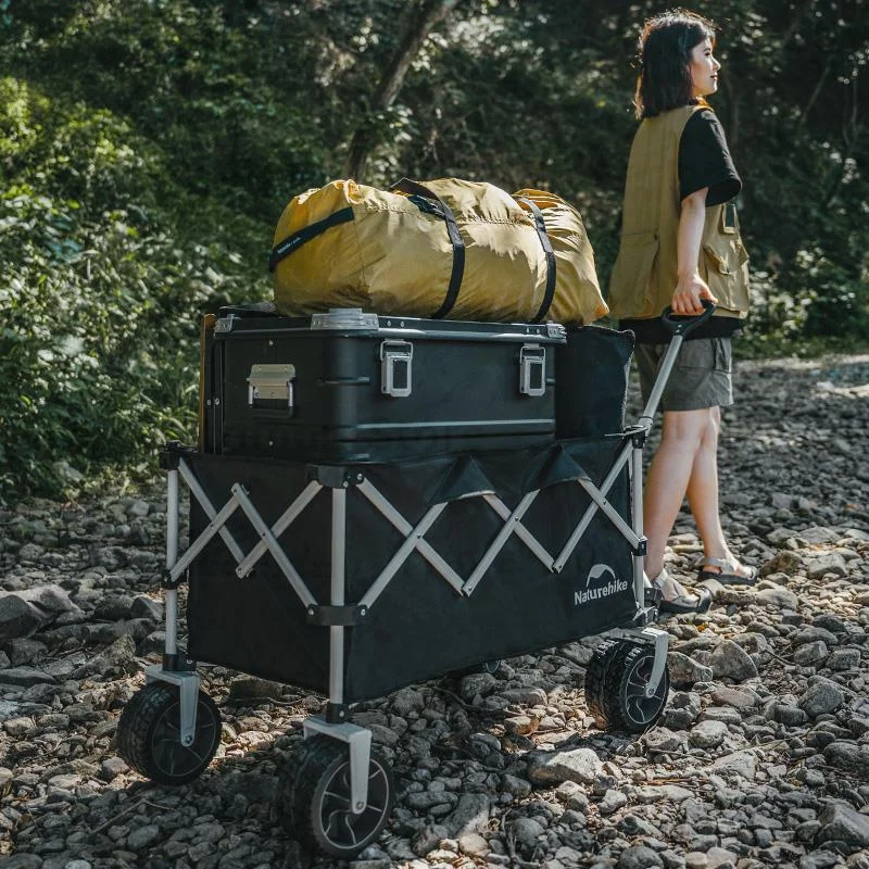 Naturehike Camping Trolley  Foldable Large Empty Capacity Outdoor All-terrain Gathering Cart Picnic Multifunction Portable Wagon