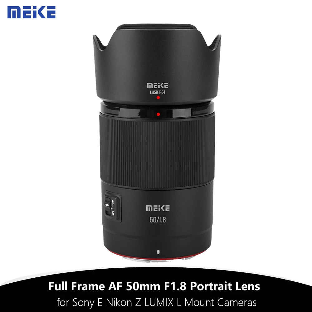 MEKE Meike 50mm f1.8 Full Frame AF Auto Focus lens for Sony Nikon Leica LUMIX Mirrorless Camera Portrait Shooting