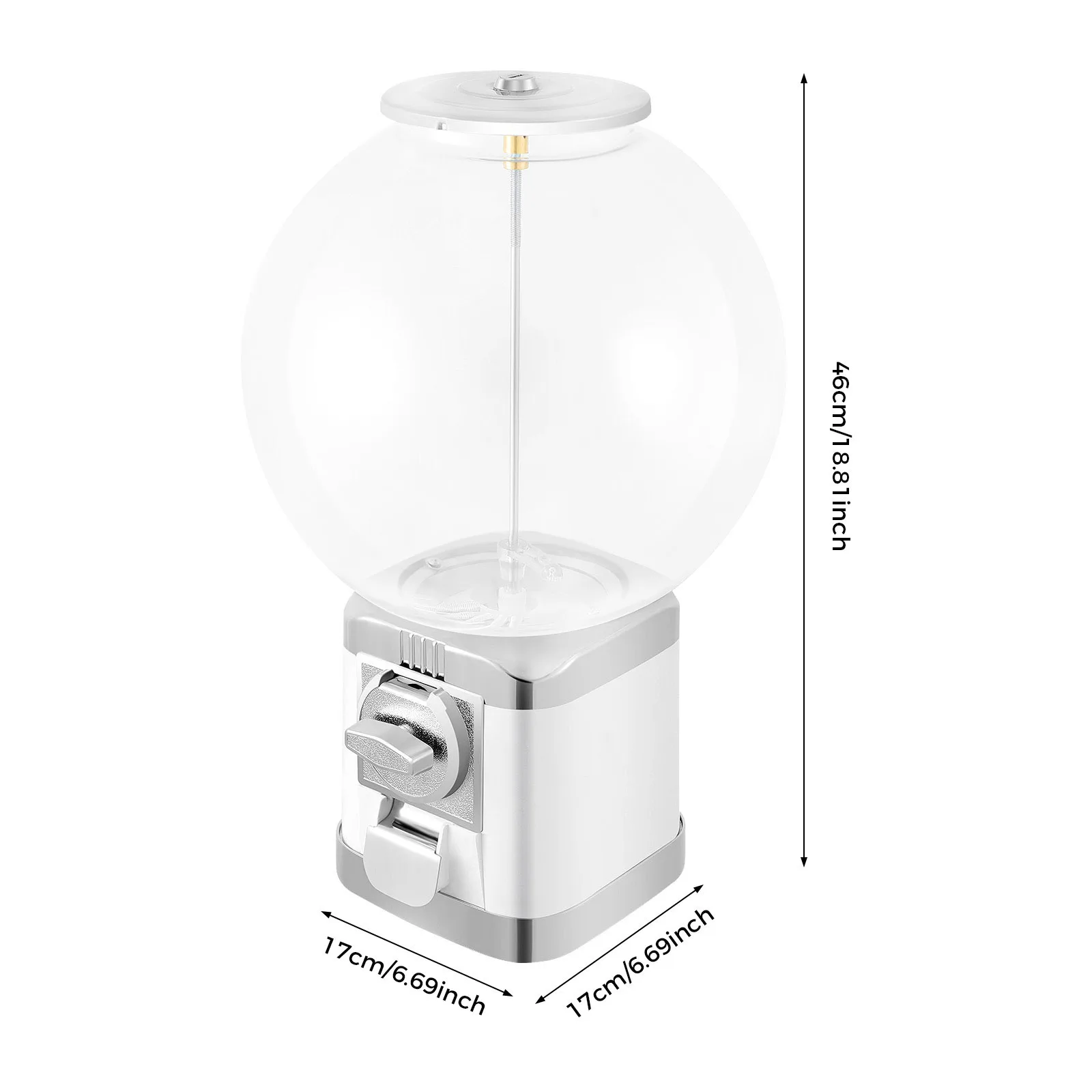 เครื่องจ่าย Gumball อิสระ Bubble Classic Gum Coin Bank ของเล่นเด็ก W/Keys