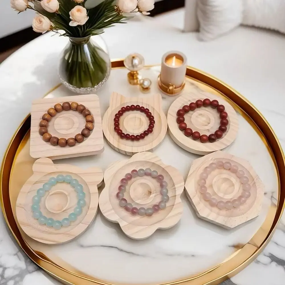 

1 шт. коврик-органайзер, деревянный поднос для ювелирных изделий, сделай сам, 10 см, дизайнерская доска из бисера, деревянный браслет, подставка, тарелка