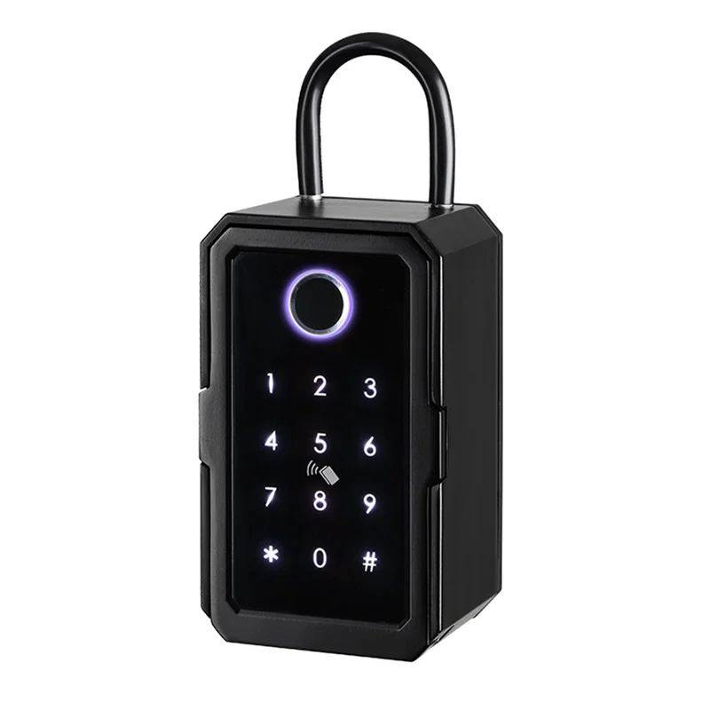 Smart Key Lock Box Ttlock Wifi Fechadura Eletronica Waterproof Wall Mount Fingerprint Door Lock Security Lockbox