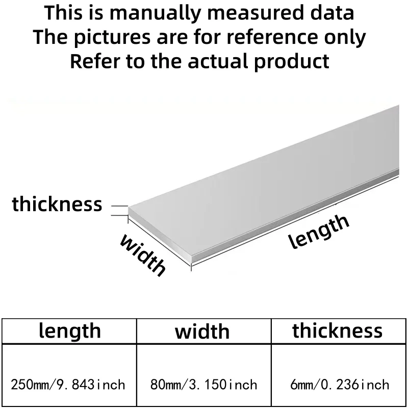 Industrial-Grade 6061 Aluminum Sheet 6mmx80mmx250mm High Performance for CNC Precision Machining