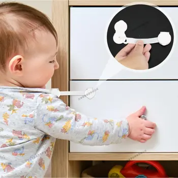 2/5個裝櫃門鎖,用於保護兒童安全,適用於抽屜、櫥櫃、冰箱、衣櫃、食品儲藏室等,兒童安全鎖扣,防止兒童進入。 12 最佳銷售 冰箱鎖 - №1