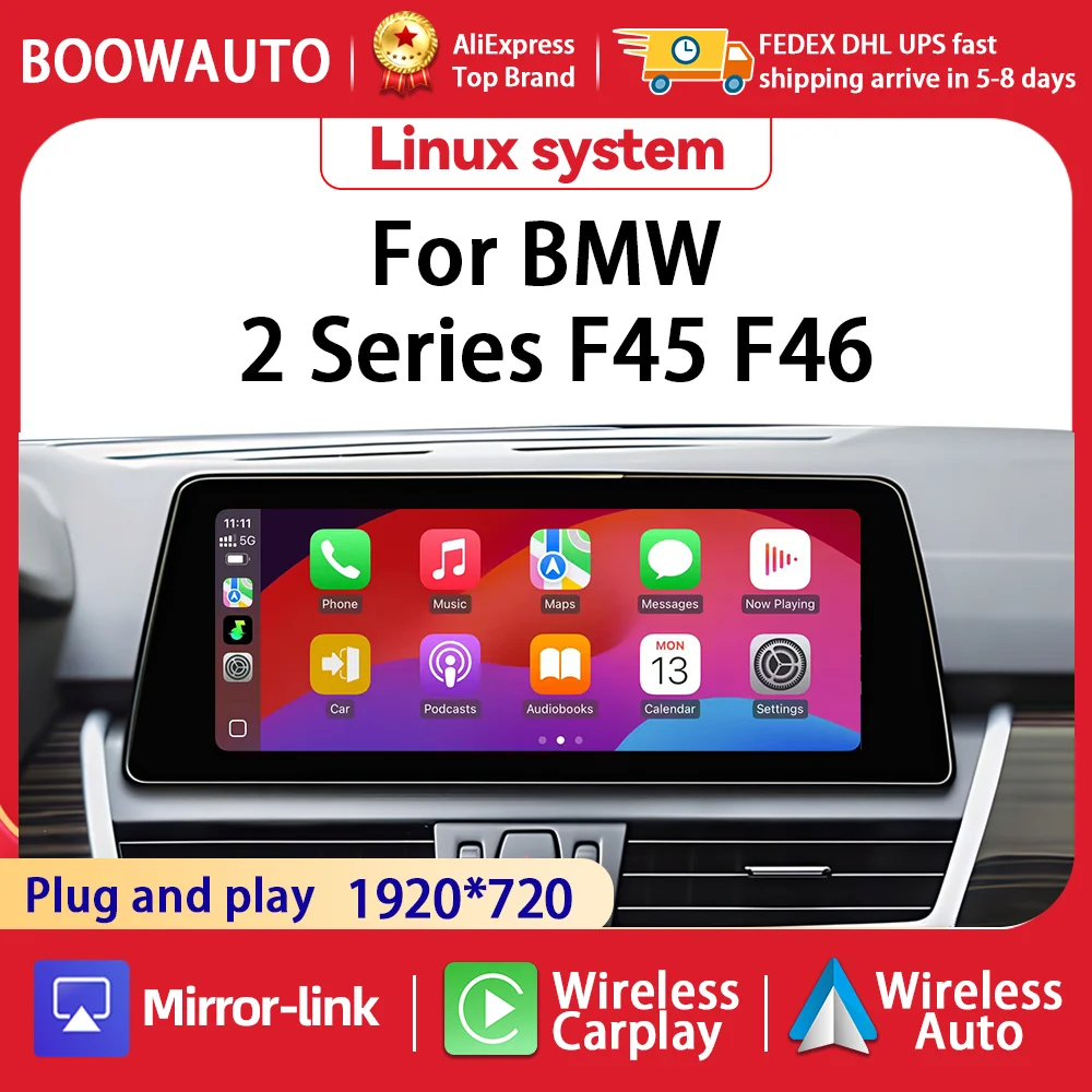 Factory price new Car multimedia player for BMW 2 Series F45 F46 NBT EVO System GPS Navigation  Android auto Carplay DSP Stereo