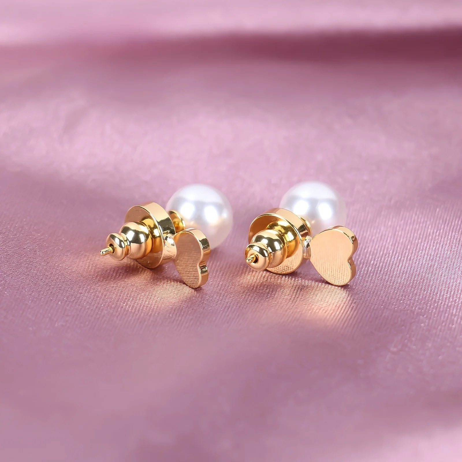 [Heavy Earring Support] 4Pcs Heart Locking Bullet Earring Backs | Earring Support Lifter Backs For Droopy Ears, Heavy Earrings