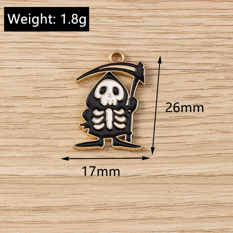 Tusember 10 Stück neue Halloween-Charms Kürbis Böser Geist Vampir Fledermaus Spinne Charms Anhänger für DIY Ohrring Halskette Schmuck – Detail 23