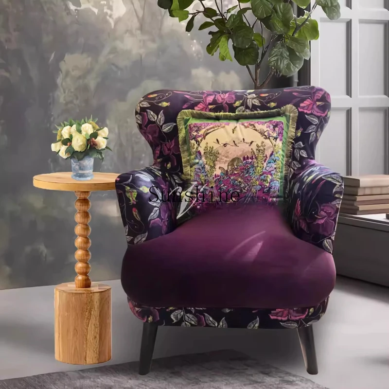 

American light luxury fabric sofa chair/simple modern balcony leisure/design single
