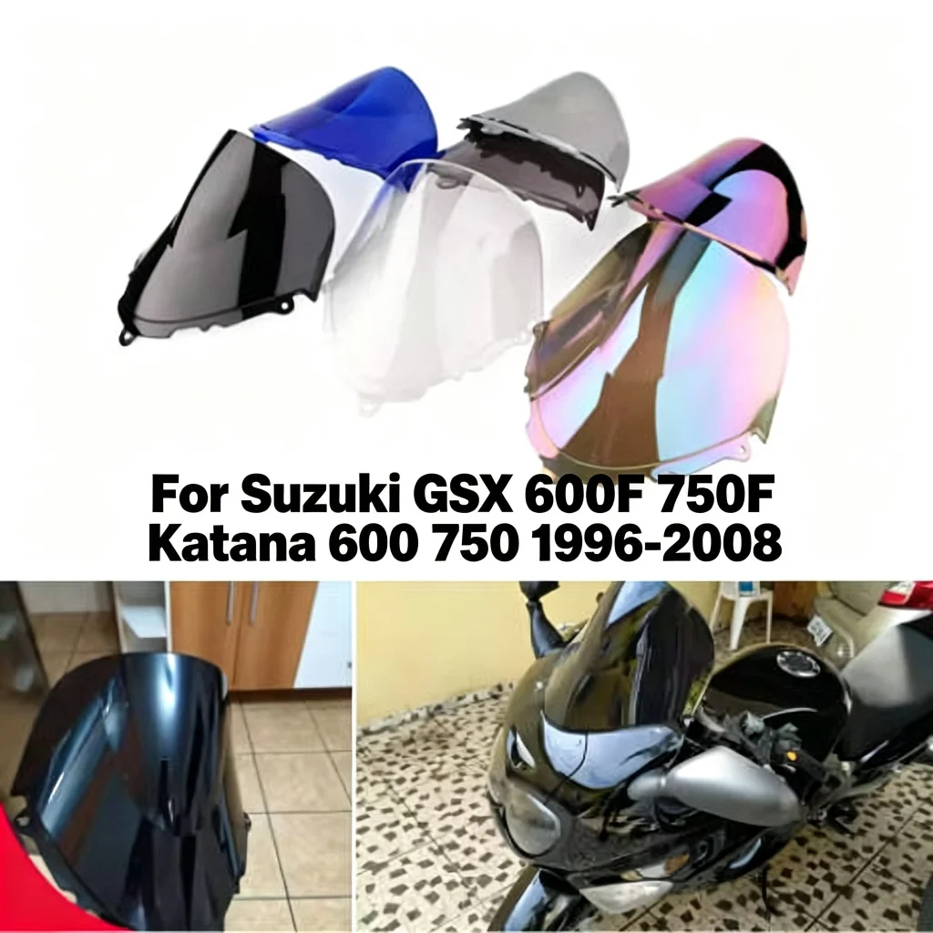 Motorcycle Windshield Windscreen Double Bubble For Suzuki GSX 600F 750F Katana 600 750 96-08 ABS Windshield Motorcycle Screen