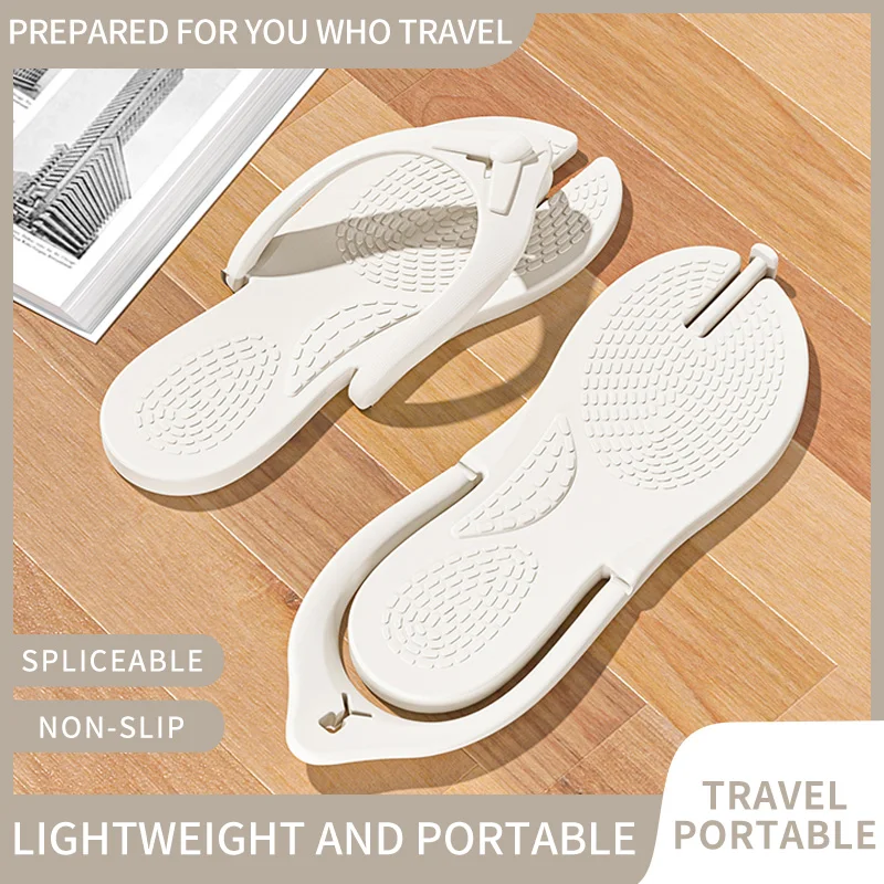 Travel lightweight foldable slippers for women, disposable for showering, portable slippers for men on business trips