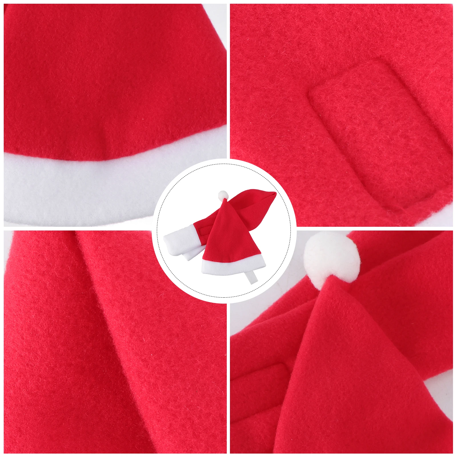 

2 Sets Pet Hat Scarf Party Supplies Santa Christmas Coat Festive Clothing Costume