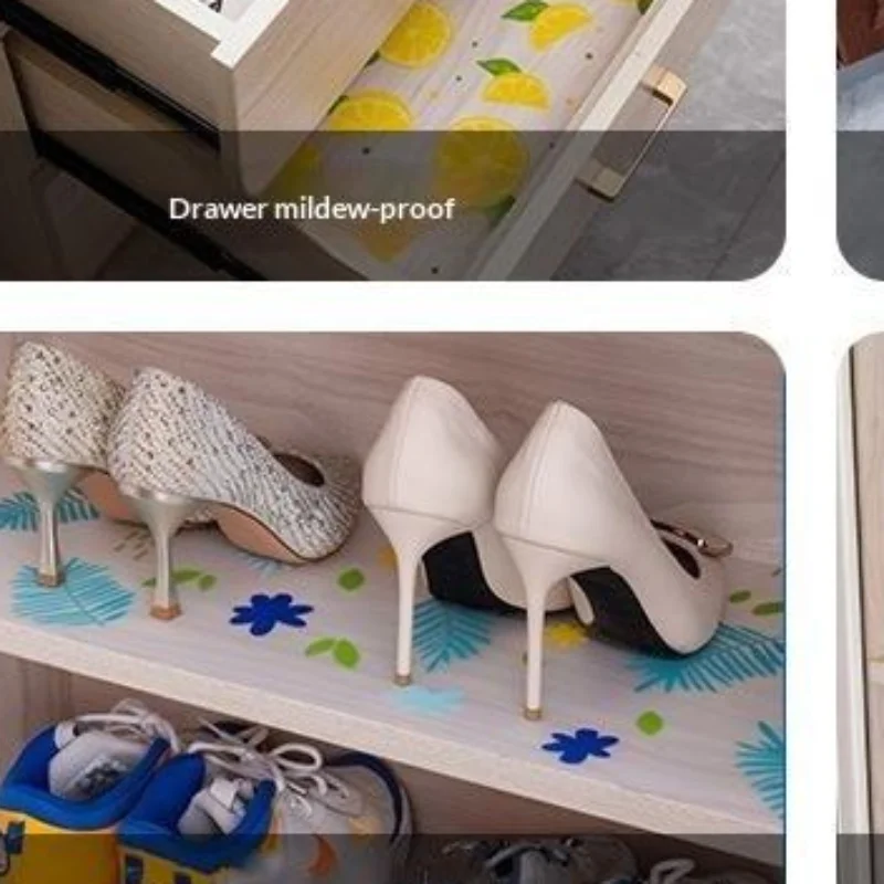 Versatile Kitchen Cabinet Liner Drawer Mat Waterproof Oil Proof Shelf Paper Pad For Modern Home Cupboard Organizer
