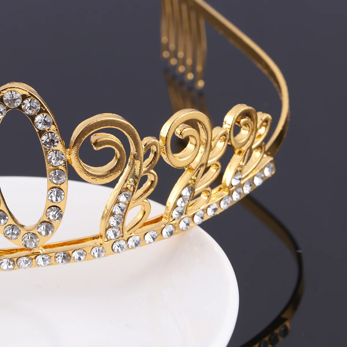 Gold Alloy Rhinestone Tiara Birthday Hair Comb 50 Design Crystal Crown Queen Dance Party Headband for Women Rhinestone Crown