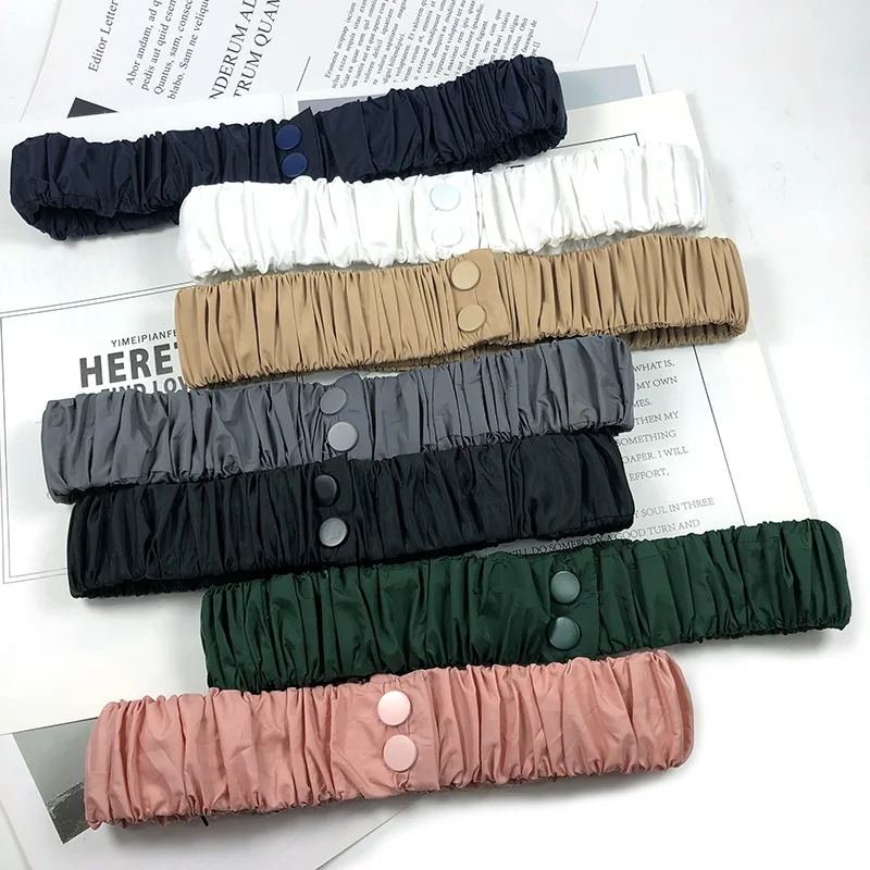 Solid Elastic Rubber Band Belt Down jacket All-Match Closing Belt Cotton-Padded Clothes Strap Simple Belt Cotton Added Waist ...