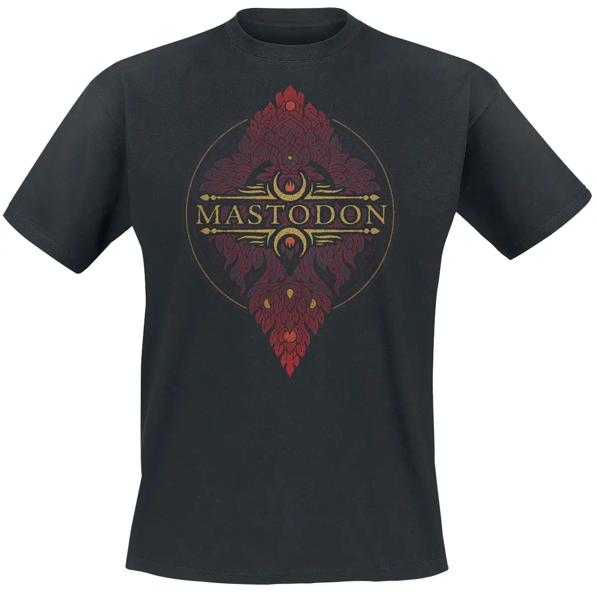 Ornamental Logo Mastodon Band T-Shirt 100 % Baumwolle Grafik-T-Shirt Herren Damen Sommer Streetwear Top