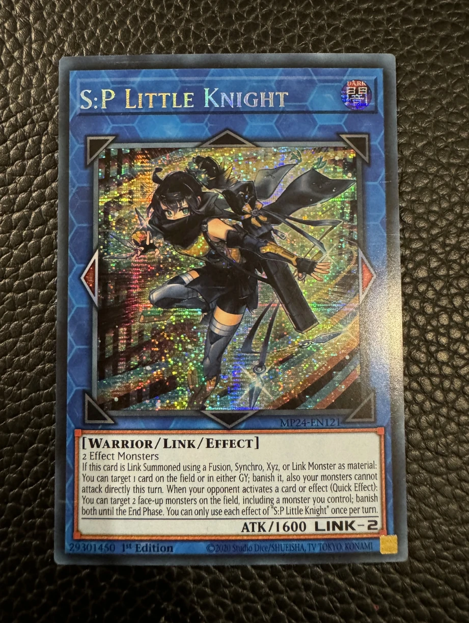 

Yugioh KONAMI Duel Monsters TCG MP24-EN121 S:P Little Knight Secret Rare English 1st Edition Collection Mint Card