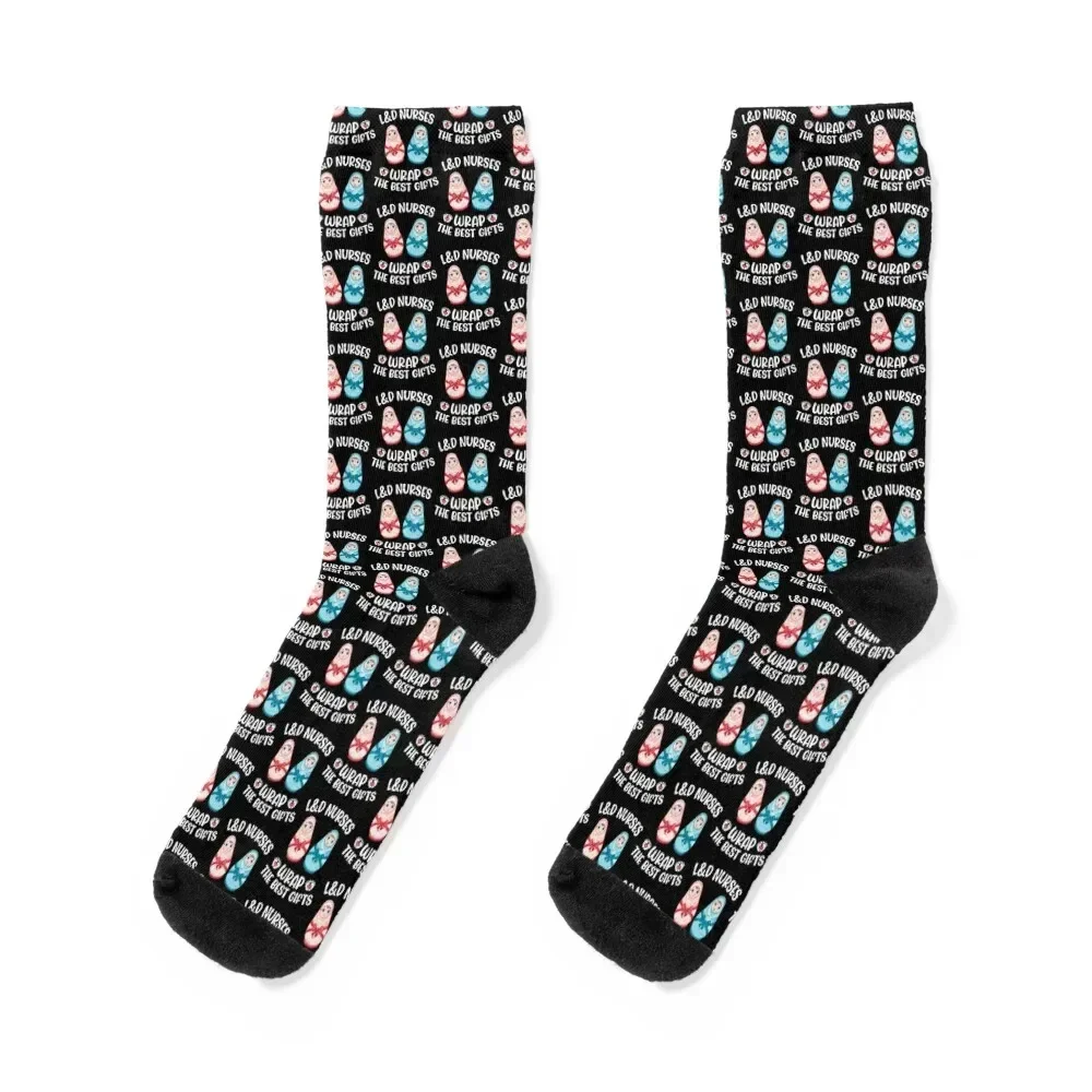 

L_amp_D Nurses Wrap The Best Gifts Labor And Delivery Nurse Socks crazy luxe Women's Socks Men's