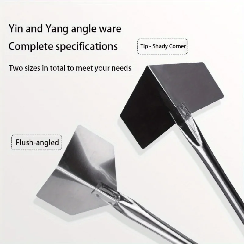 Stainless Steel Yin and Yang Angle Plasterboard Putty Leveling Tool Angle Puller Knife Cleaning Wall Plaster Construction Tools