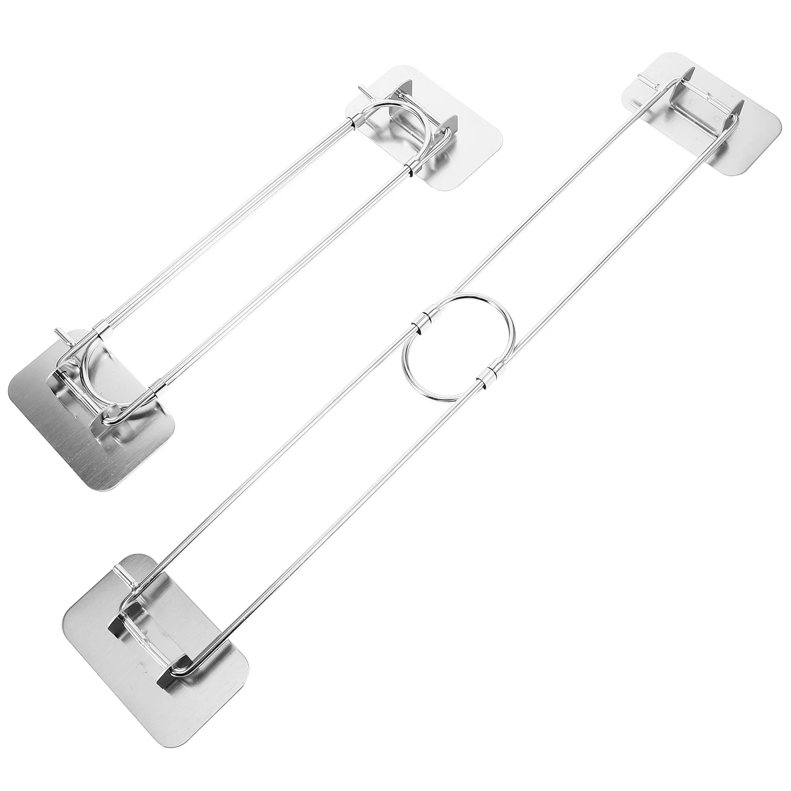 Alipis 2 قطعة قضبان تخزين RV من الفولاذ المقاوم للصدأ قابلة للتعديل لمنظم الحمام في ركن الاستحمام لمقطورات السفر للاستخدام المنزلي