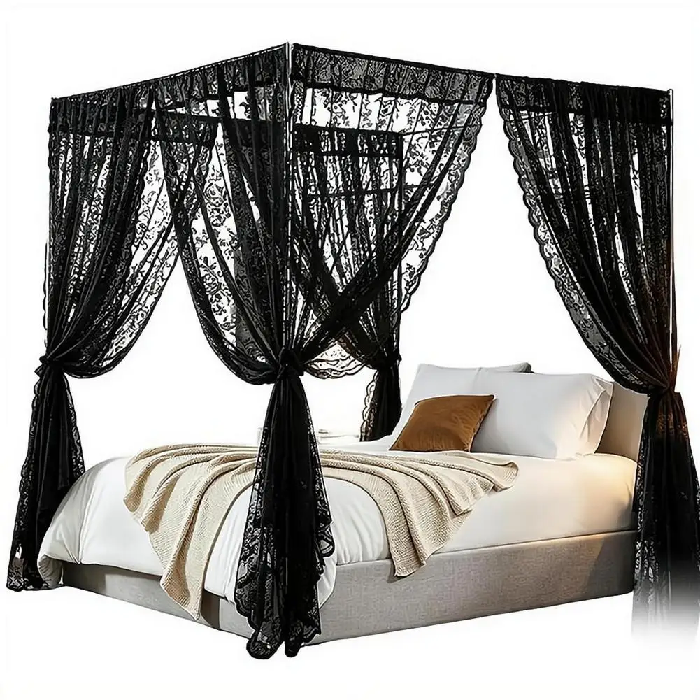 Romantic Lace Sheer Curtain, Flower Lace Window Curtains for Living Room Bedroom Home Decor Floral Embroidery Clear Lace Curtain