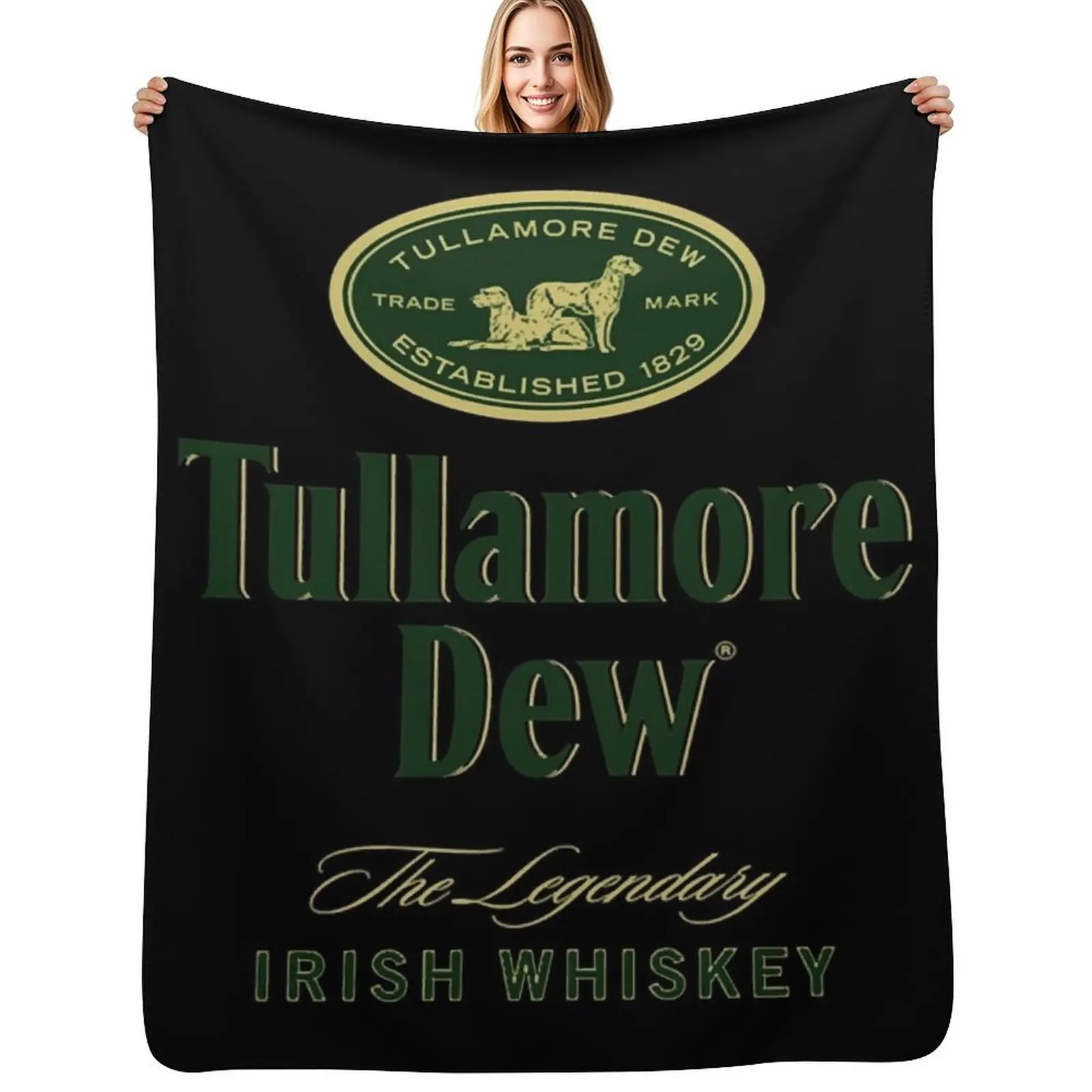 

Tullamore DEW Company logo brewery local! Throw Blanket Decoratives Large Decorative Sofas Blankets
