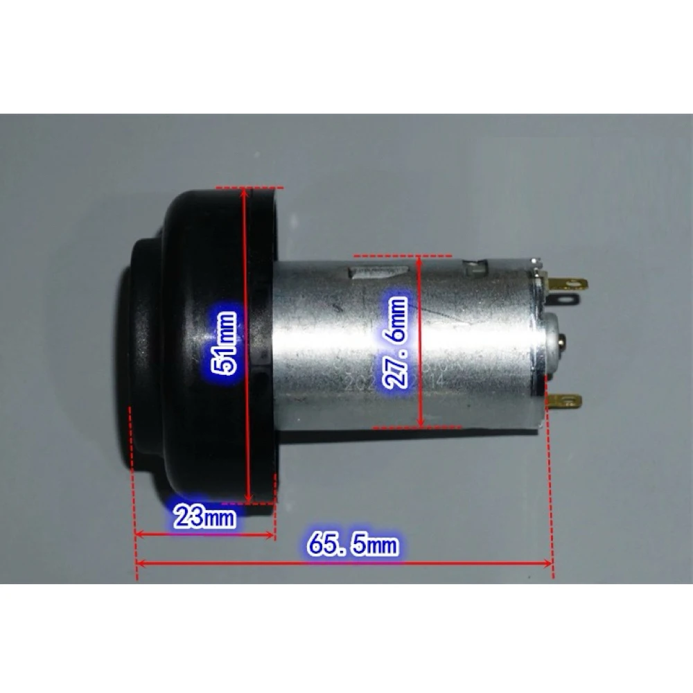 DC 390 Vacuum Cleaner Fan Motor 7.4V 60W Front and Rear Double Ball Bearing 45000 RPM High Speed Motor