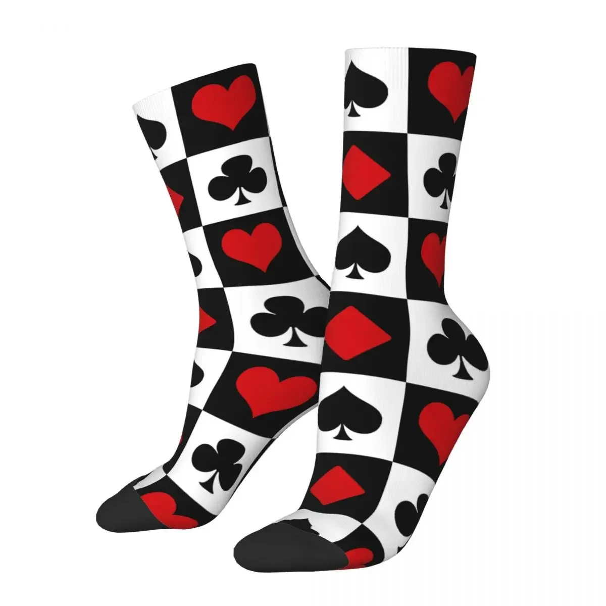 

Playing Card Socks Harajuku Sweat Absorbing Stockings All Season Long Socks Accessories for Man's Woman's Birthday Present