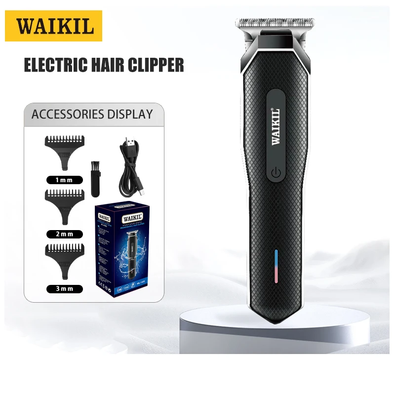 Waikil Professionele Mannen Tondeuse High Power Haar Trimmer Usb Opladen Draadloze Kapper Baard Trimmer Haar Snijmachine