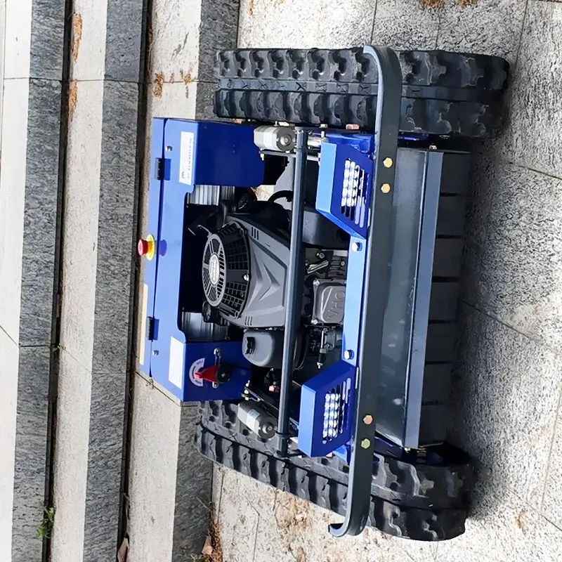 

Euro 5 emission standard 125cc engine displacement wireless remote control tracked lawn mower robot garden machinery