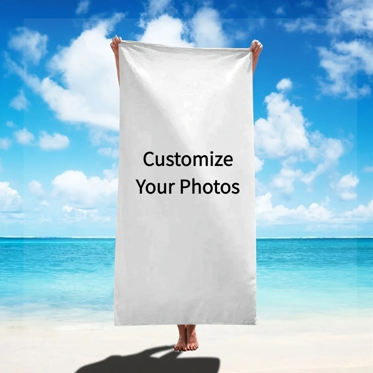 A Custom Photo Beach Towel—Available in Various Sizes, Suitable for Multiple Occasions, and Easy to Carry.