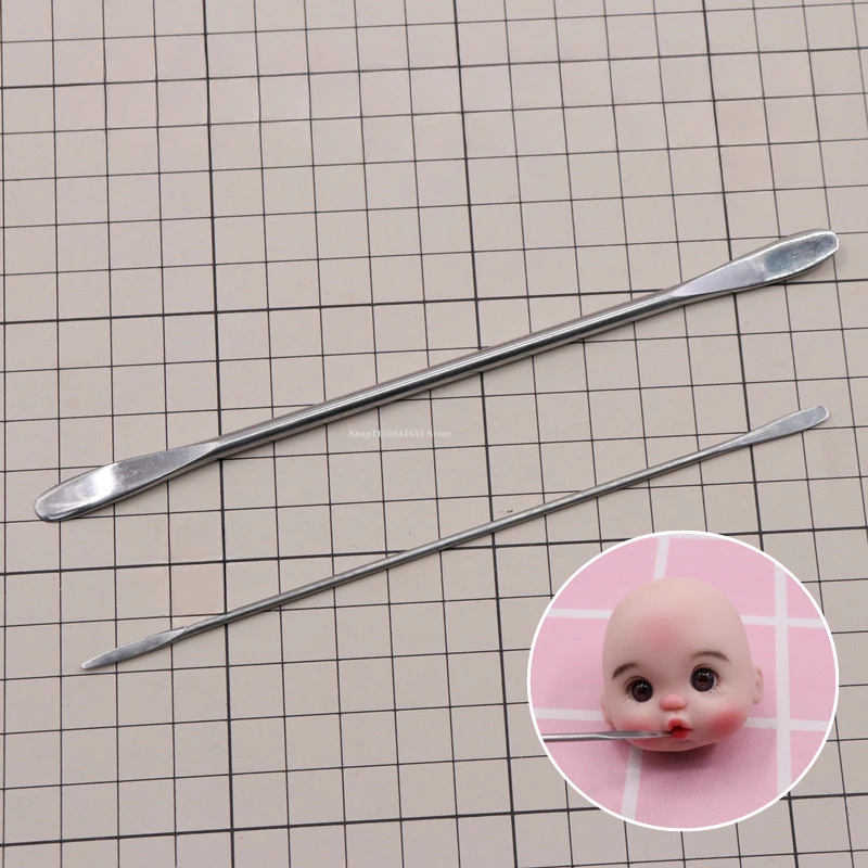 Pottery Sculpture Fine Steel Eye Opening Spatula DIY Polymer Clay Doll/Anime Characters Eye/lip Detail Contouring Shaping Tool