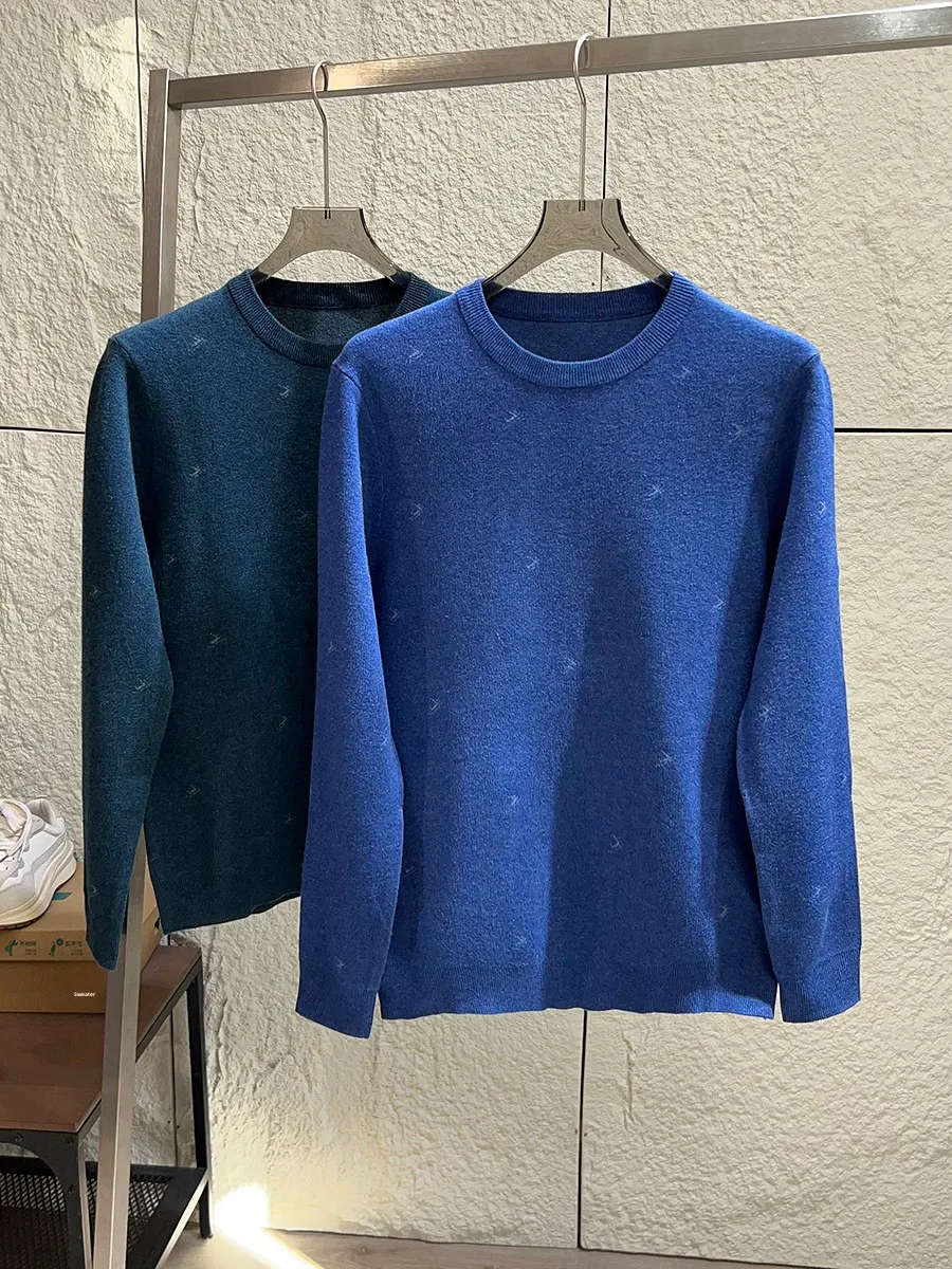 

Soft Cozy round Neck Knitwear Men's Fashionable Casual Comfortable Autumn Winter Sweater Skin-friendly Breathable Regular Fit