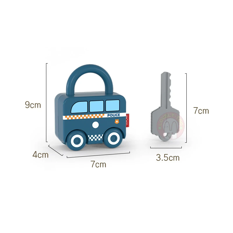 เด็กการเรียนรู้ล็อคปุ่มการศึกษาก่อนวัยเรียนตัวเลขการจับคู่และนับ Montessori ของเล่นรถสอนของเล่นเกม