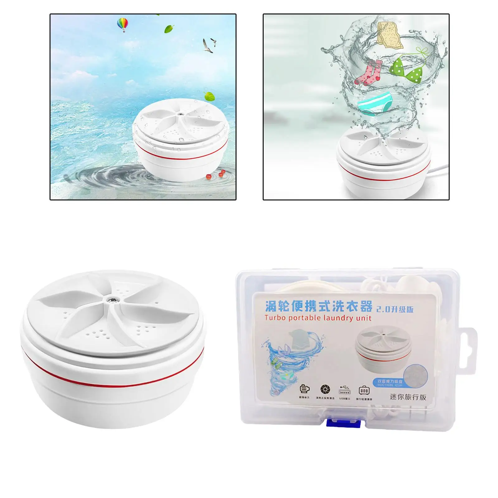 Mini lavatrice da viaggio, strumento di pulizia per lavanderia da viaggio all'aperto