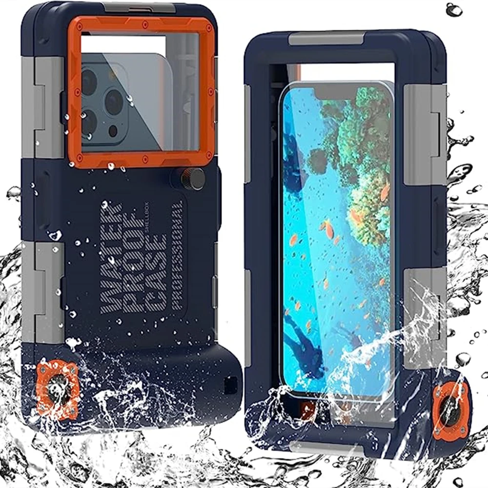 Updated Extreme Waterproof Underwater Diving Snorkel Phone Case For iPhone 16 Pro 15 Plus For Samsung S23 Ultra A16 A14 50Ft/15M