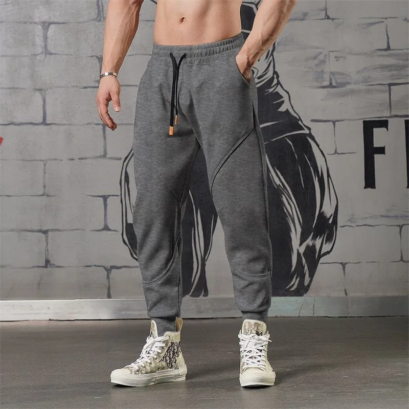Men's Sports Trousers Heavyweight Autumn Winter Style Casual Sweatpants with Velvet Thickened Trousers