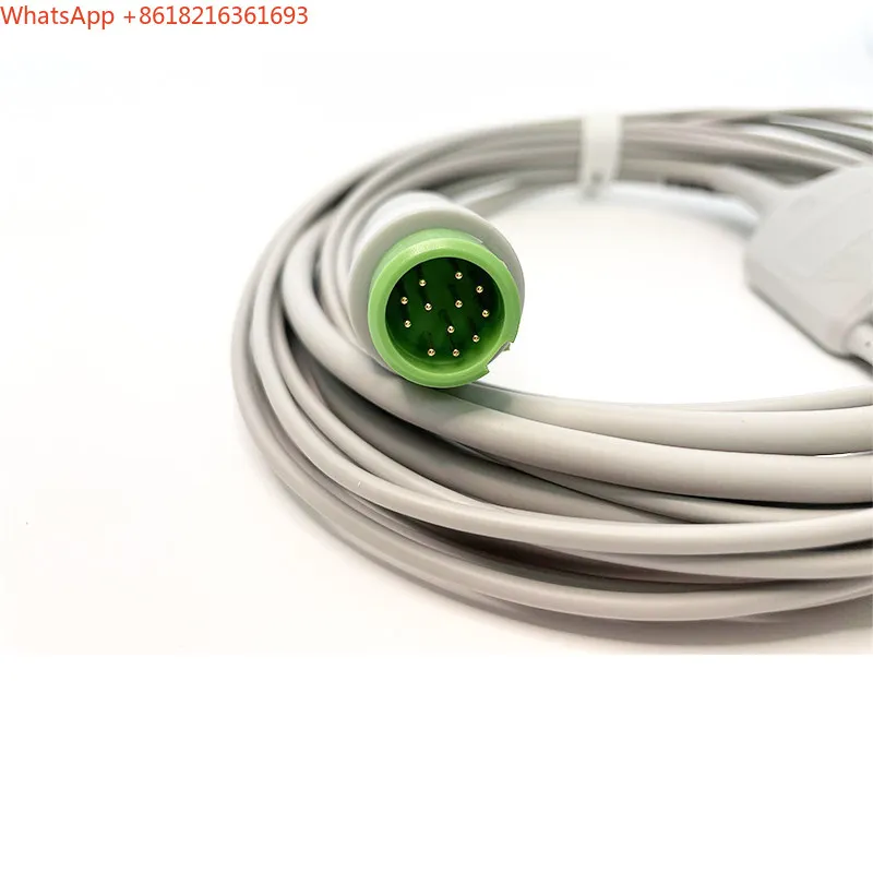 Limited Offer T5 T8 IPM8 IMEC10 N12 15 Monitor ECG Lead Wire 12 Pins Integrated Five Guide