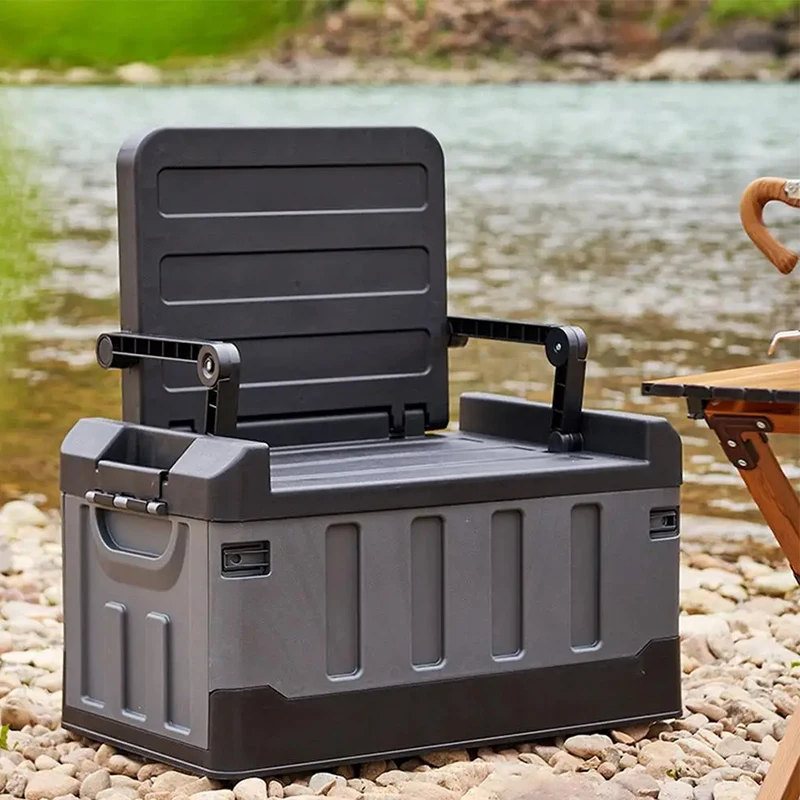 WESTTUNE Outdoor Camping Storage Box Portable Large Capacity Organizer Box Collapsible Car Trunk Picnic Fishing Folding Seat