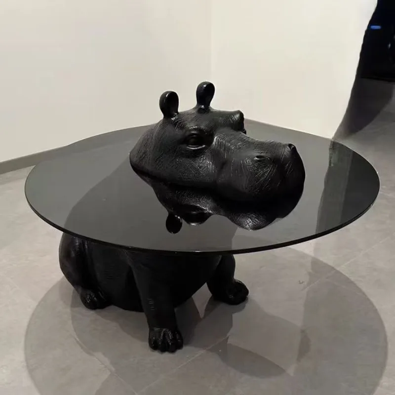 

Black Design Coffee Table Living Room Chinese Style Big Size Trendy Vintage Side Table Unique Meubles Lounge Suite Furniture