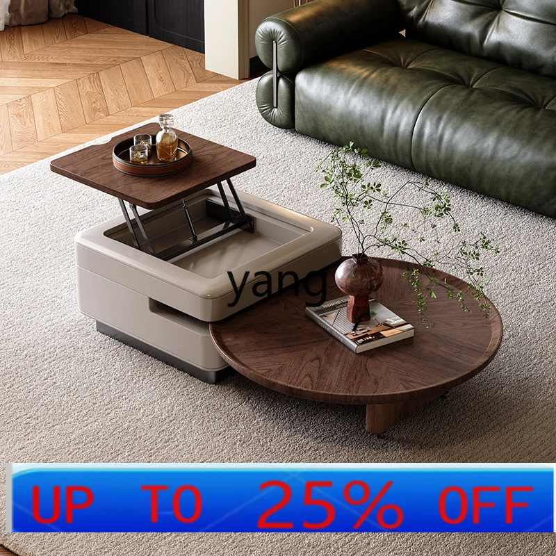 

Ltt medieval retractable coffee table combination retro small apartment household lifting square tea table